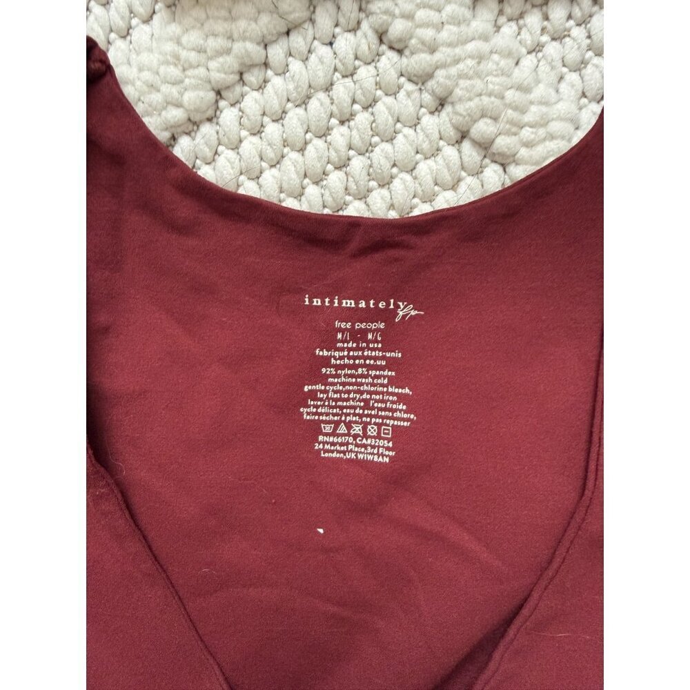 Free People Intimately BUNDLE Of 2 Textured Ivory & Seamless Deep V Crop Tops M - Picture 4 of 6